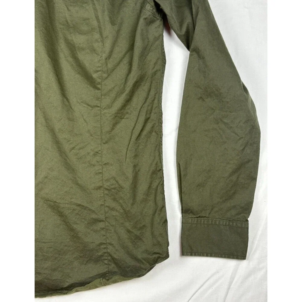 Banana Republic Military Utility Button Up Shirt Olive Green Mens Size Medium